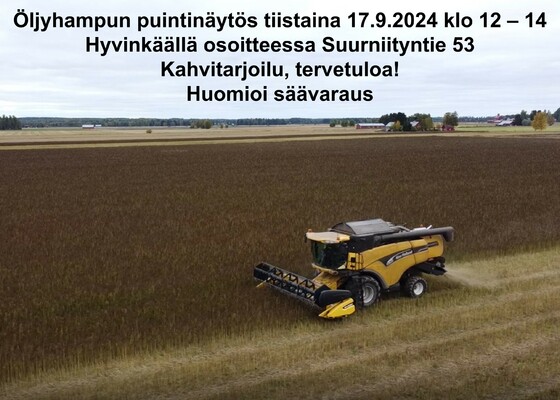 Hampun puintinäytös Hyvinkäällä 17.9.